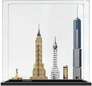 Acrylic Display Case for Lego 21028 Architecture New York City Figure Storage Box Dust Proof Glue Free