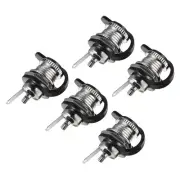 5.5mmx2.5mm DC Power Jack Socket Female Panel Mount Connector w Dust Cover 5pcs