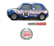 Classic Mini Clubman 1275 GT Clear Body Shell + Decals for 1:10 RC MINI Tamiya
