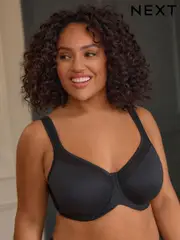 Black F-K Ultimate Support Cotton Minimiser Padded Strap Bra (992017) | $53