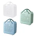 Bathroom Plastic Laundry Basket Hamper Collapsible Clothing Holder Storage