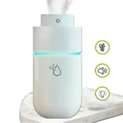 Sansai Portable Humidifier 200ml with 7 Colours Ambient LED Night Light White