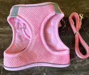 Dog Harness Large Mesh No Pull Adjustable Reflective Step-in Lightweight.pink