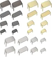 Create idea 60Pcs Zipper Bottom Stops Repair Set 4 Sizes #3#5#8#10 Zip Stopper Repair Gold Silver Black for Bags Coats Jackets Zippers Rescue Close-End DIY Sewing