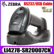 Zebra LI4278-SR20007CN Wireless Bluetooth Barcode Scanner With USB / RS232 Cable