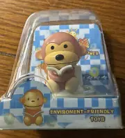 Solar Powered Moving Toy Monkey On Toilet Reading Book Gag Gift White Elephant