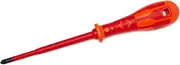 C.K Dextro VDE Slim Modulo Electrical Screwdriver SL/PH2 x 125mm, Plusminus Thin, Electricians Insulated Terminal MCB Screwdrivers, Precision Grip Tip, Fuse Board Screw Driver, Hand Tools T49246-2