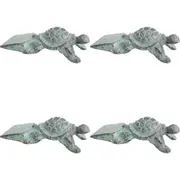 4x LVD Doorstop Turtle Cast Iron Door Stopper Home/Office Decor 13cm Green