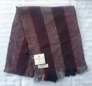 Vintage John Hanly Ireland 100% Lambswool Striped Scarf - NEW