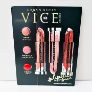 Urban Decay Vice Lipstick Sample Tester Card, #Faith / Backtalk / F-Bomb, NEW!
