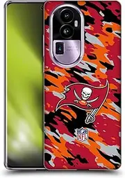 Head Case Designs Officially Licensed NFL Camou Tampa Bay Buccaneers Logo Soft Gel Case Compatible with Oppo Reno10 Pro+