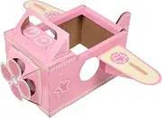 HOMOBABE Airplane Carton Cardboard Airplane Costume ' Aircraft Costume Paper Aircraft Project Cardboard Building Planes Playtime Entertainment Paper Pink