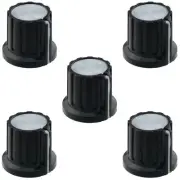 5 x Chrome Potentiometer Knob for 6mm Shaft