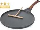 10" Nonstick Crepe Pan with Swiss Granite Coating - Dosa Pancake Tawa Griddle