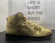 Nike SB Dunk High 2018 Humidity Trumpet Metallic Gold AV4168 776 Men's Size 10.5