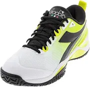 [Diadora] Speed Blushield 5 Men's Tennis Shoes - Size 10.5 White/Neon