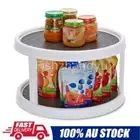 2-Tier 360° Rotation Turntable Pantry Tray Lazy Susan Storage Organizer Rack