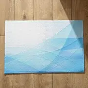 Ultra Thin Doormats Non Slip Washable Dirt Trapper Rug Geometric Art Welcome Mats for Front Funny Outdoor 45x75cm, Non-Slip Plush