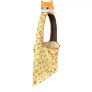 Orange Ramen Tote Bag and Orange Shiba Inu Plushie Unique Tote and Plushie Set