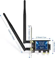 EDUP PCIe WiFi 6E Card Bluetooth 5.2 AX 5400 Mbps AX210 Tri-Band - EP-9651
