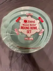 Brand New Festival Polyethylene Blue ‘Measure Marked’ Mixing Bowl Set*BEAUTIFUL*