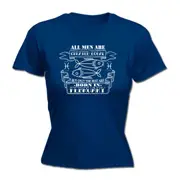 Febuary Pisces Birthday All Men Are Created Equal - Funny Novelty Womens T-Shirt T Shirt Tshirt