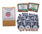 Educational Literacy Learning Resource Activity Game Long Short i Vowel Sort