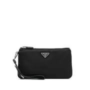 [Prada] Prada Re-Nylon Partitioned Clutch ONE SIZE BLACK