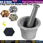 3.6kg Cast Iron Mortar Pestle Tool Set Rock-Ore Crusher-Assay-Gold-Pulverizer