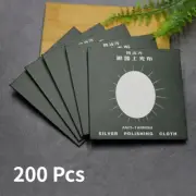200pcs Jewelry Polishing Cloth Cleaning Gold Silverware Cleaner Anti-Tarnish