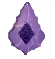 Set of 8 Amethyst Purple Large Crystal Geode Acrylic Amulet Pendants Beads