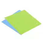 Silicone Trivet Mats 2pcs, Square Dots Dish Drying Mat- Light Blue, Green