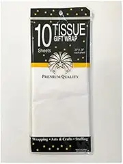 Lylac Gift Wrap Tissue Paper 10 Piece Set, 66 cm x 50 cm Size, White