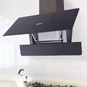 Generic Range Hood with Touch Display Black 900 mm