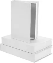 EXQUIMEUBLE 3pcs Box Decorative Faux Book Storage Boxes Antique Style Linen Keepsake Box for Aesthetic Bookshelf Hidden Storage for Jewelry Keys and Items