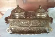 INKWELL BRASS W/ MERCURY GOD COMMUNICATION & PROSPERITY