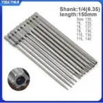 TOGE 11 件磁性 TORX 螺絲刀套裝,帶 6.35 毫米/1/4 英寸六角柄 T 6 T7 T8 T9 T10