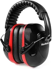 MaxWorks 51073 Noise Reduction Ear Muffs, Sound Proof Ear Protection, NRR 26dB Noise Cancelling Headphones