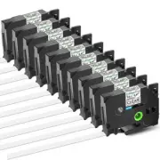 TZ-131 TZe-131 Black on Clear Label Tape 12mm For Brother P-touch PT-H100 10Pack