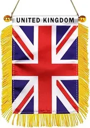 United Kingdom flag Mini Banner Country Pride Car Display