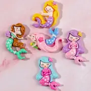 20 Pcs Assorted Flatback Resin Cartoon Mermaids Cabochons Flatback Charms