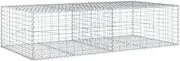 Galvanised Iron Gabion Basket with Cover 200x100x50 cm - Heavy Duty Garden Planter for Landscaping, Outdoor Decor & Erosion Control - Durable & Weather Resistant