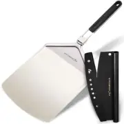 KitchenStar Pizza Cutter Rocker 12" + Stainless Steel Pizza Peel 12" - Pizza Mak