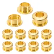 5mm(1/5 Inch) Brass Hole Eyelets, 10 Pcs Arc Surface Grommets, Imitation Gold