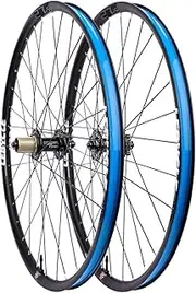 MTB Vacuum Wheelset 26" 27.5" 29" Disc Brake Quick Release Mountain Bike Wheel Set Aluminum Alloy Rims Suitable 6 7 8 9 10 11 Speed Cassette (Color : Black-Blue, Size : 29inch)