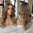 Preplucked 13x4 HD Lace Frontal Wig Brown Virgin Hair Wigs Ash Blonde Body Wave
