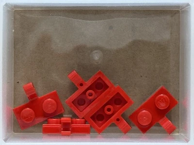 LEGO Parts - Red Plate 1 x 2 with Clip on Side - No 11476 - QTY 5