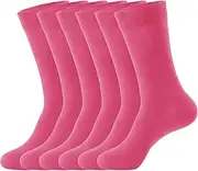 [J-BOX] Men's Cotton Dress Socks, Athletic Crew Socks for Men, Classic Plain Colors, 3-6-8 Pairs