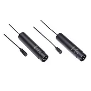 Movo LV4 Dual XLR Omnidirectional & Cardioid Microphone Lavalier Interview Kit