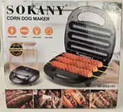 Sokany Electric Hot Dog Maker Corn Hotdog Waffle Sausage Machine SK-BBQ-141